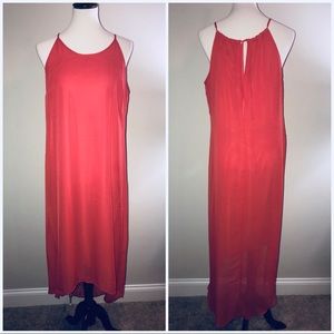 Coral High Low Dress